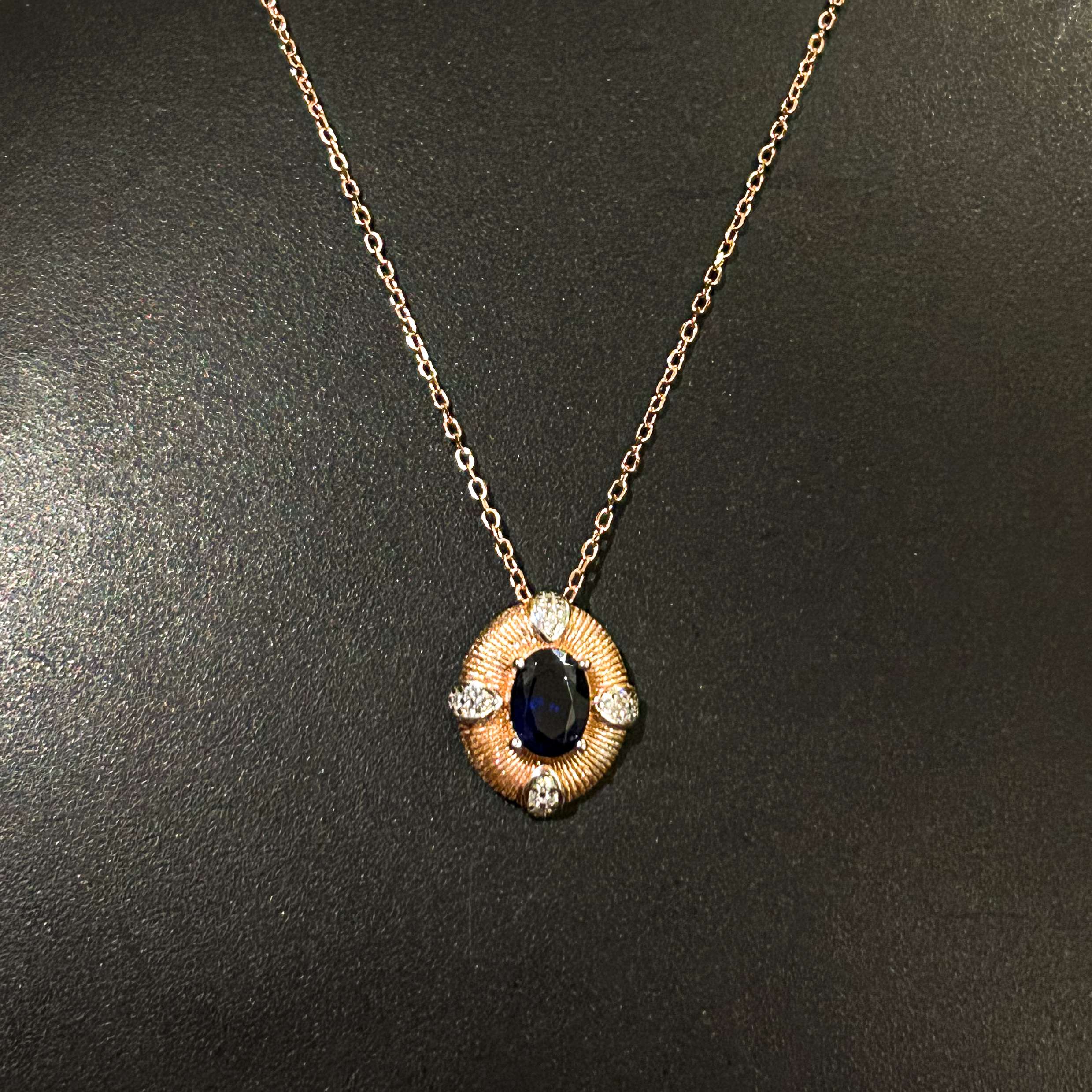 Womens Rose Gold Chain Set with Earring, CODE (VSNCRGCSE006), 925 Sterling silver.