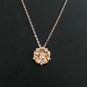 Womens Rose Gold Chain Set with Earring, CODE (VSNCRGCSE015), 925 Sterling silver