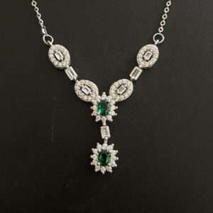 Womens Silver Chain Set with Earring, CODE (VSNCSCSE024), 925 Sterling silver.