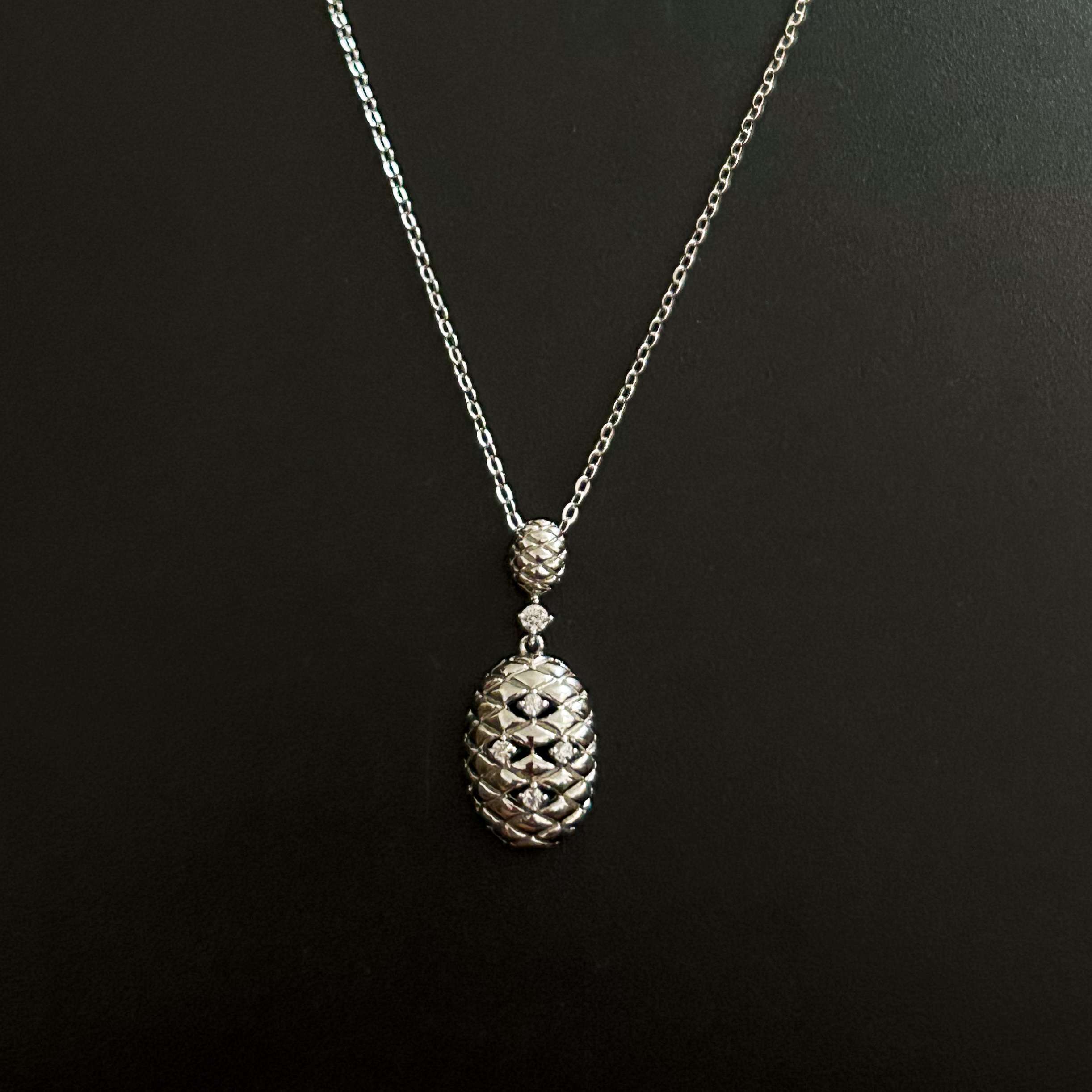 Womens Silver Chain Set with Earring, CODE (VSNCSCSE023), 925 Sterling silver.