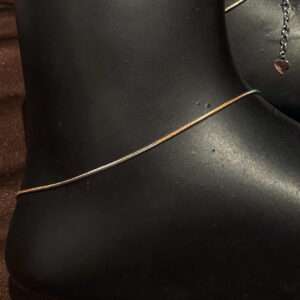 Womens Rose Gold Leg Chain, CODE (VSNCLC017), 925 Sterling silver.