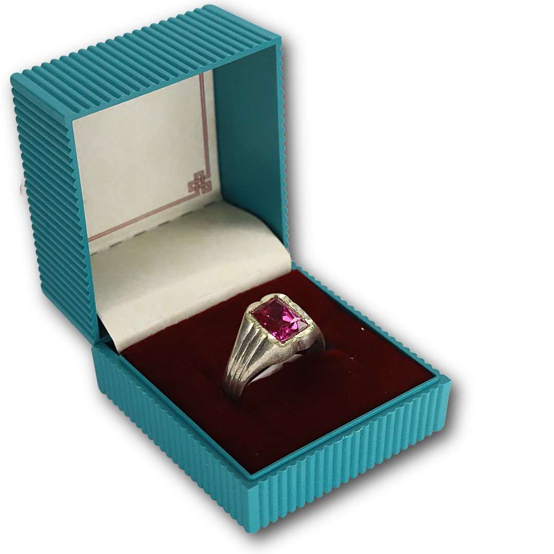 Cz Gem Stone Ring, (CODE : VSNCGSR005), Colour Pink,925Sterling Silver. - Image 2