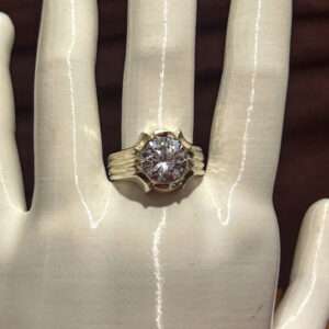 Cz Gem Stone Ring, (CODE : VSNCGSR003), Colour White, Silver.