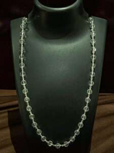 White Stone Beads Malai, (CODE: VSNCGM002), Divine, 800 Silver.
