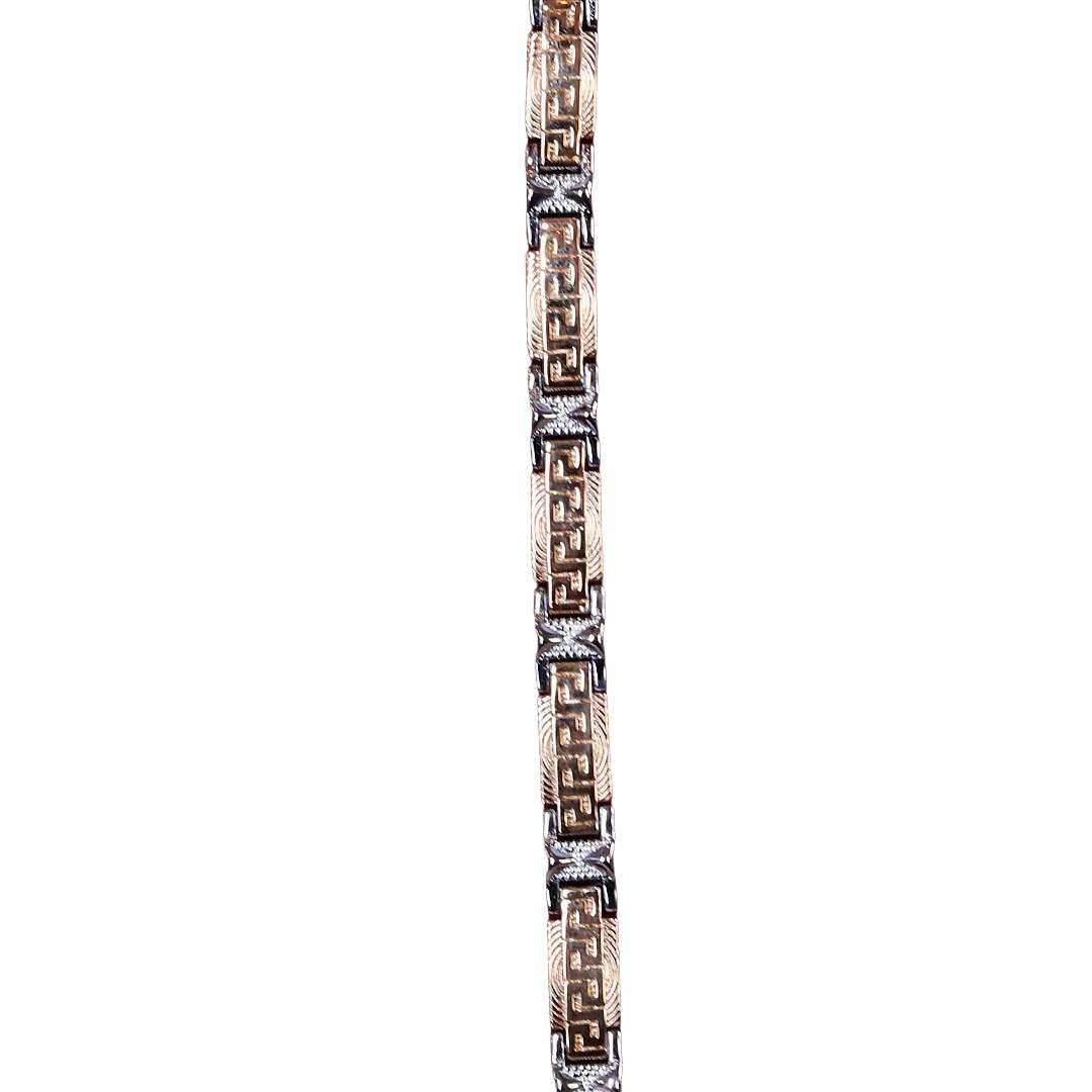 Mens Bracelet, Gold Plated (CODE: VSNCMB041), S800 Silver.