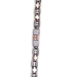 Mens Bracelet, Rose Gold(CODE: VSNCMB040), S800 Silver.