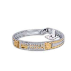 Men’s Gold Plated Kada, (VSNCMK039), S800 Silver.