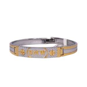 Men’s Gold Plated Kada, (VSNCMK040), S800 Silver.