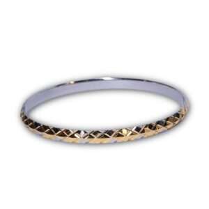 Men’s Gold Plated Kada, (VSNCMK045), S800 Silver.