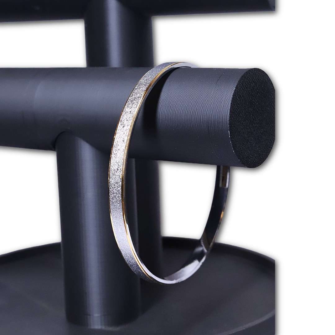 Men’s Gold Plated Kada, (VSNCMK046), S800 Silver. - Image 2
