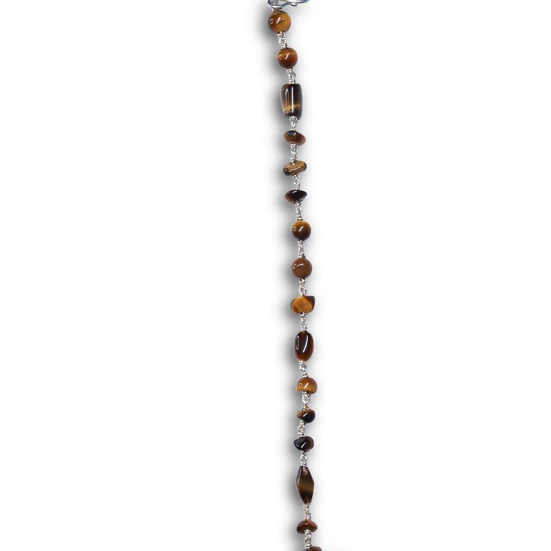 Tiger Eye Beads,(CODE:VSNCGBB009),S800 Silver. - Image 2