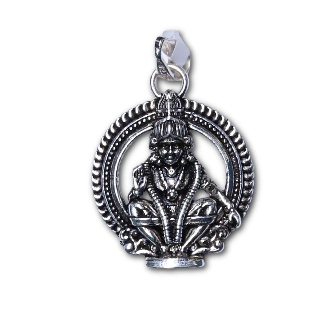 Lord Ayyappan God Locket (CODE: VSNCGL028), God Locket, 925 Sterling Silver.