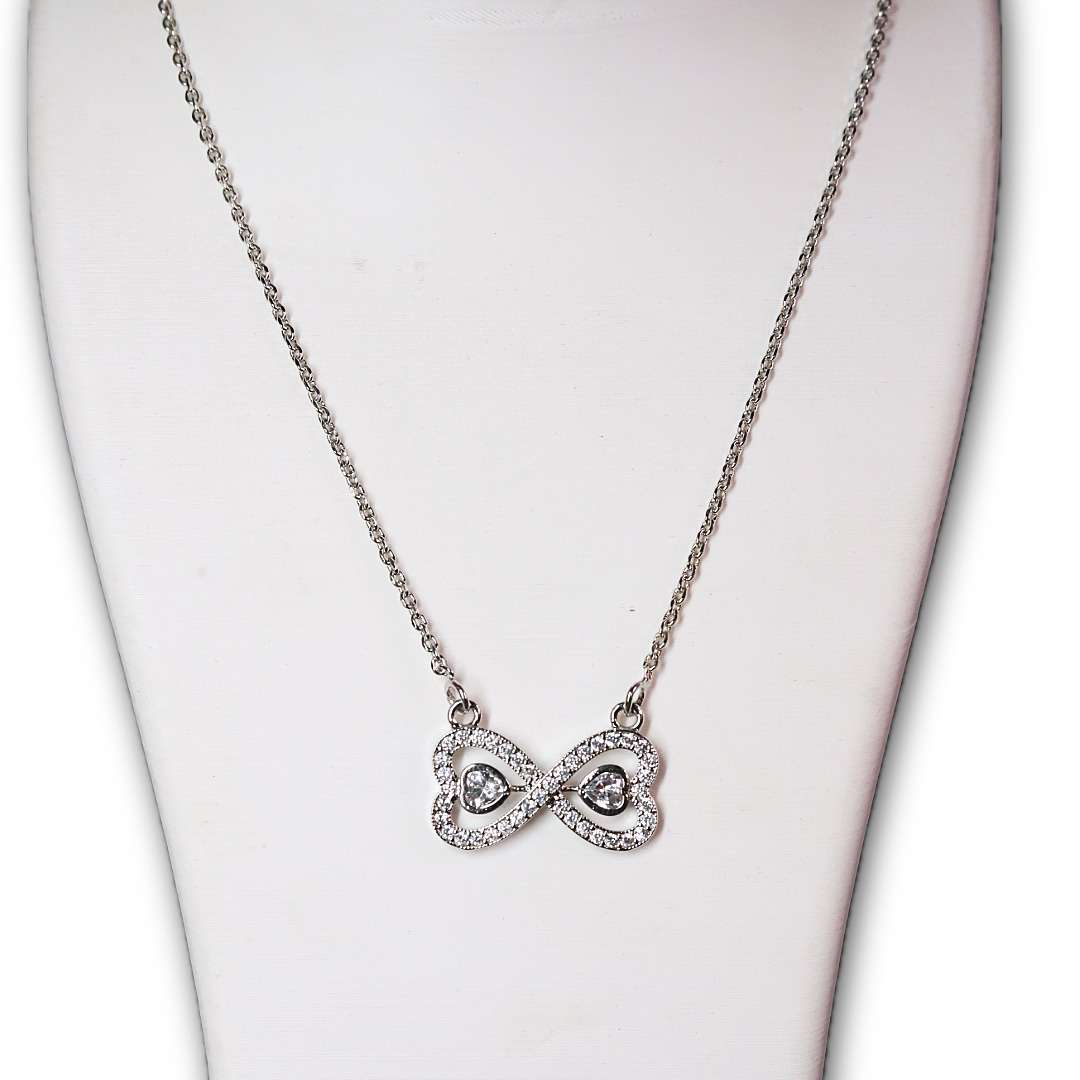 Silver Chain And Locket Set for girls (CODE: VSNCSCS034), 925 Sterling silver.