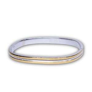 Men’s Gold Plated Kada, (VSNCMK033), 925 sterling Silver.