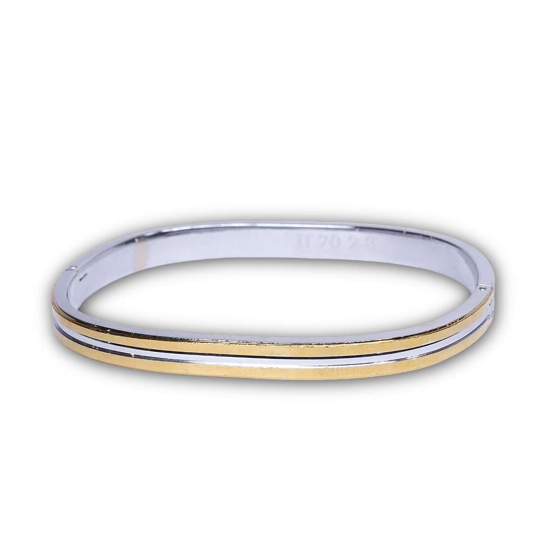 Men’s Gold Plated Kada, (VSNCMK033), 925 sterling Silver.