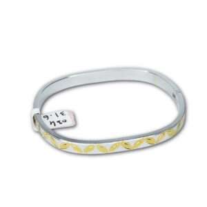 Men’s Gold Plated Kada, (VSNCMK034), 925 sterling Silver.