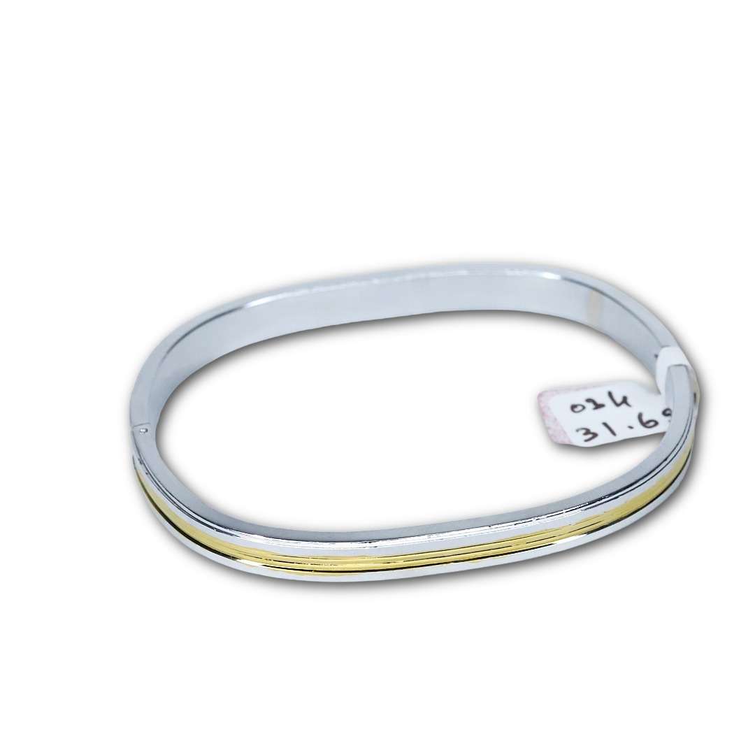 Men’s Gold Plated Kada, (VSNCMK034), 925 sterling Silver. - Image 2
