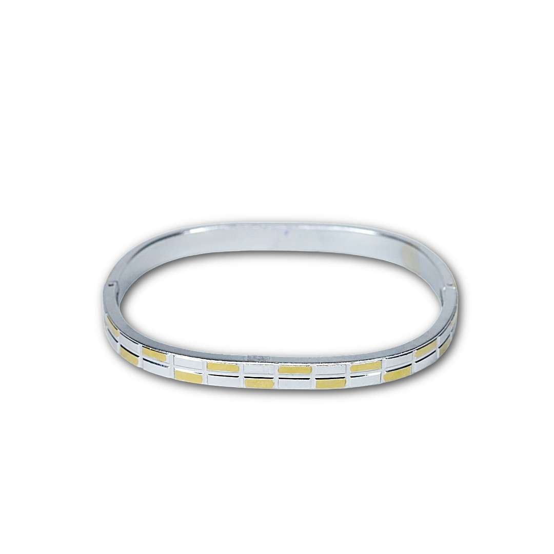 Men’s Gold Plated Kada, (VSNCMK047), 925 sterling Silver.