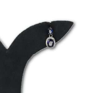 Silver`Stoned Earring.(CODE:VSNCGSE007).s925 Sterling Silver.