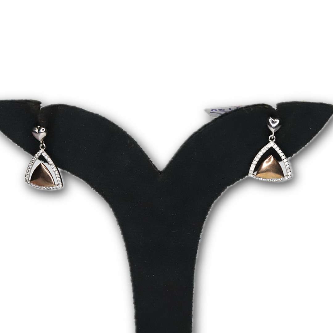 Women`Rose Gold Plated Earring` (CODR:VSNCRGE001).S925 Sterling Silver. - Image 2