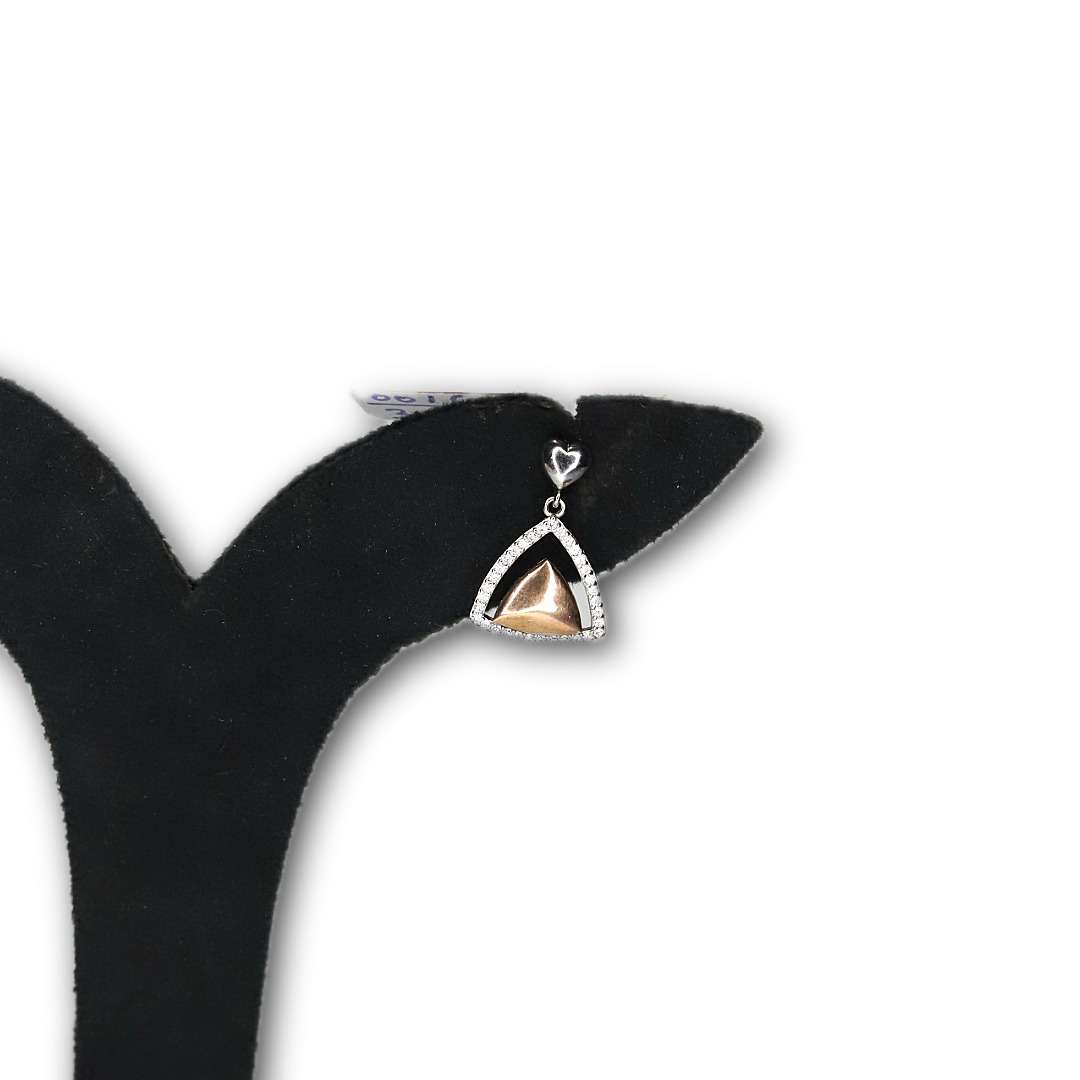 Women`Rose Gold Plated Earring` (CODR:VSNCRGE001).S925 Sterling Silver.