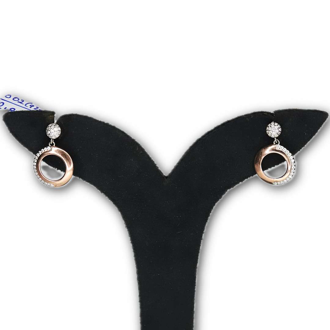 Women`Rose Gold Plated Earring` (CODR:VSNCRGE002).S925 Sterling Silver. - Image 2