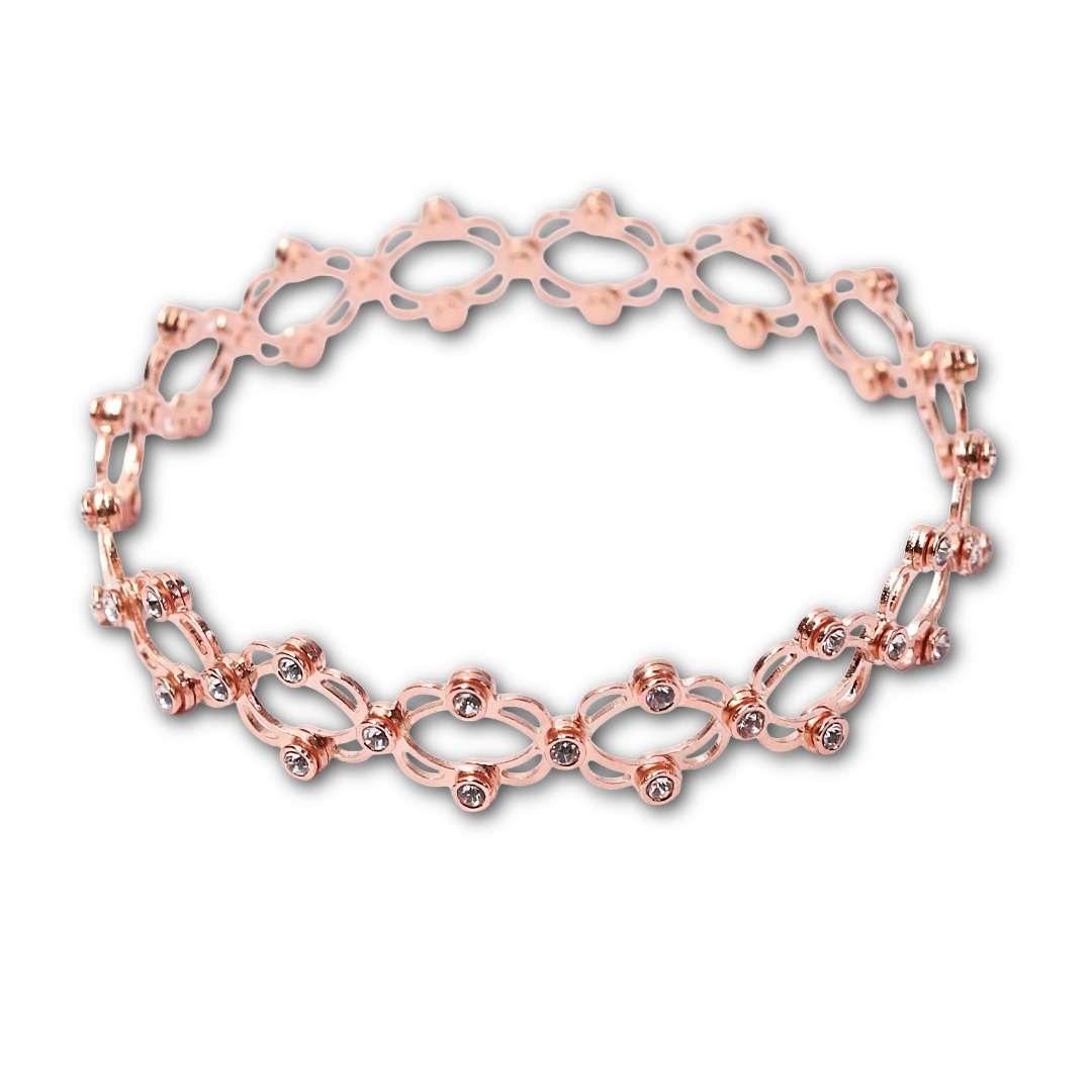 Rose Gold Ring + Bracelet, (CODE: VSNCCB004), 925 Sterling silver. - Image 2