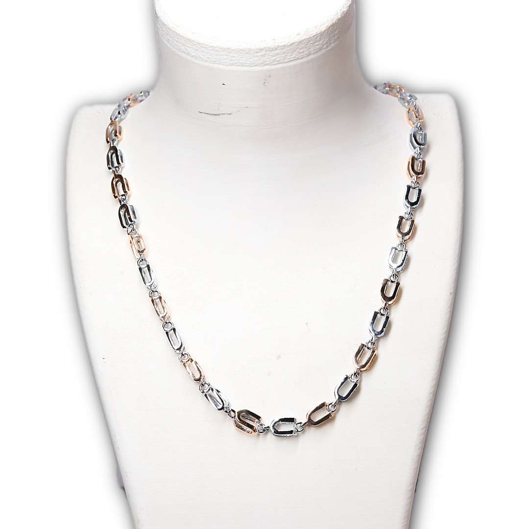 Men’s Chain ,Rose Gold Plated,(CODE :VSNCMC037)S800 Silver - Image 2