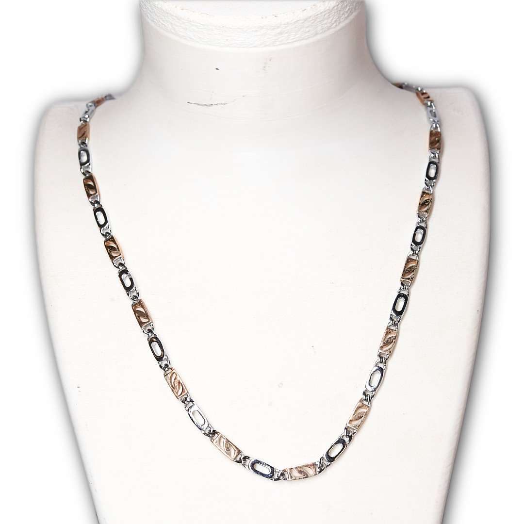Men’s Chain ,RoseGold Plated,(CODE:VSNCMC036),S800 Silver - Image 2