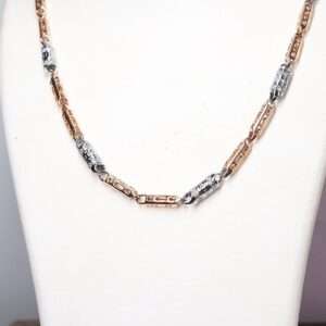 Men’s Chain ,Rose Gold Plated,(CODE:VSNCMC050),S800 Silver