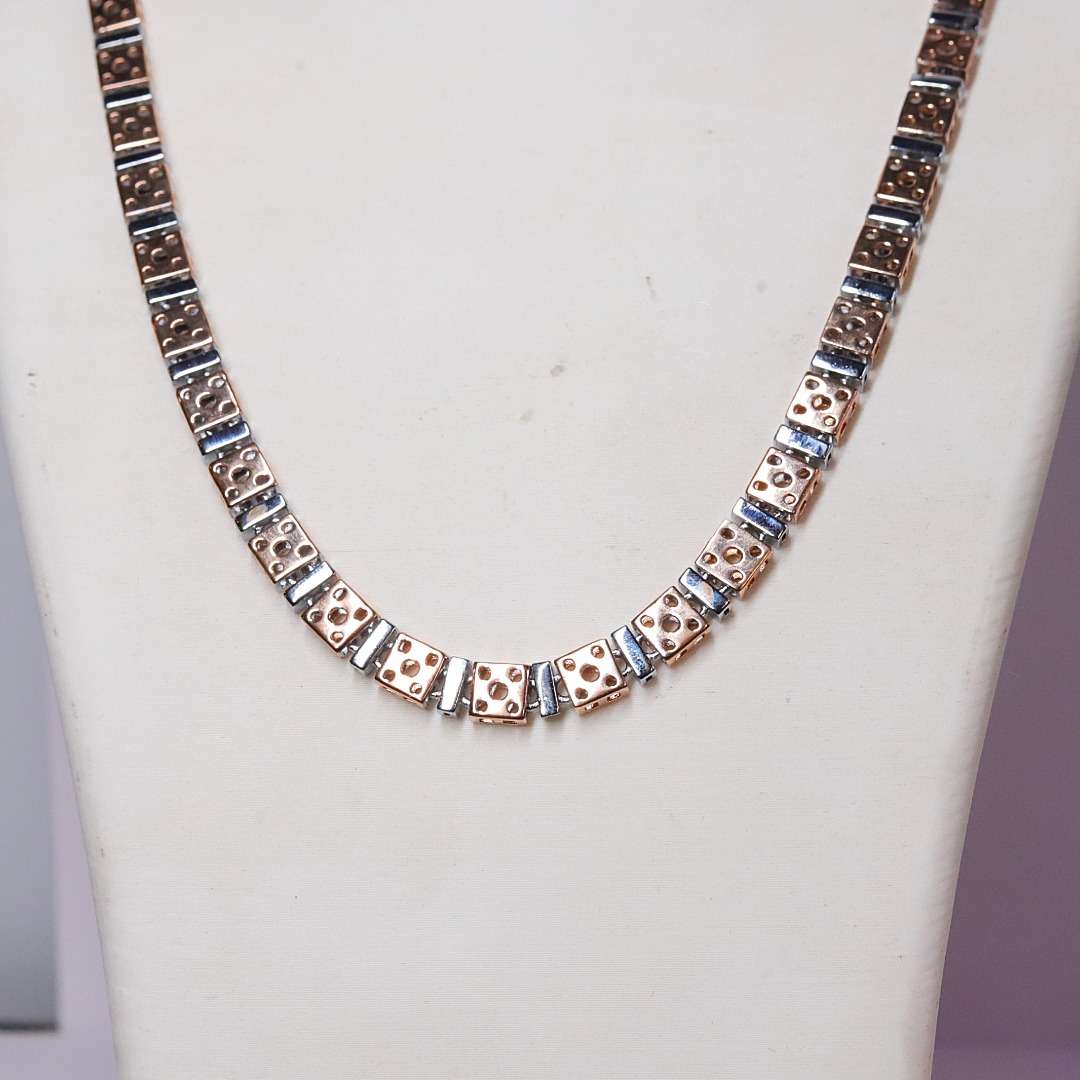 Men’s Chain ,Rose Gold Plated,(CODE:VSNCMC049),S800 Silver