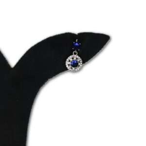 Silver`Stoned Earring.(CODE:VSNCGSE003).s925 Sterling Silver.