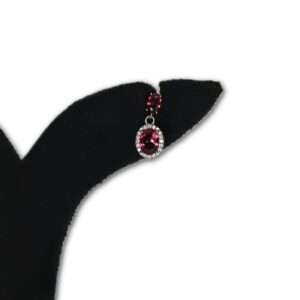 Silver`Stoned Earring.(CODE:VSNCGSE002).s925 Sterling Silver.
