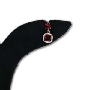 Silver`Stoned Earring.(CODE:VSNCGSE009).s925 Sterling Silver.