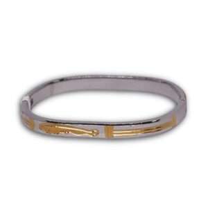 Men’s Gold Plated Kada, (VSNCMK036), 925 sterling Silver.