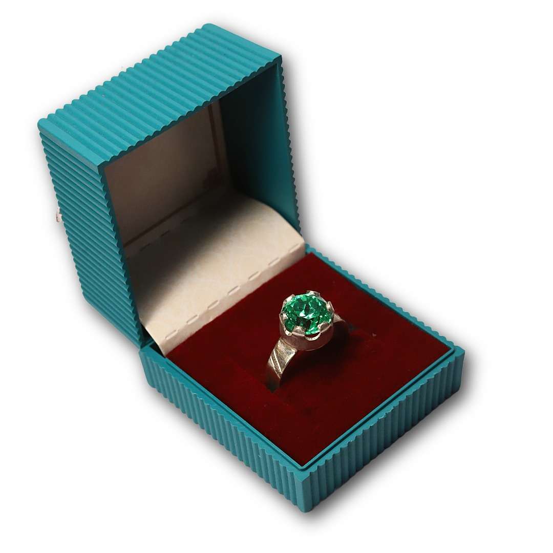 Cz Gem Stone Ring, (CODE : VSNCGSR018), Colour Green, 925 Sterling Silver . - Image 2