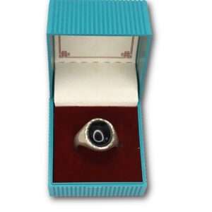 Cz Gem Stone Ring, (CODE : VSNCGSR008), Colour Black, 925 Sterling Silver .