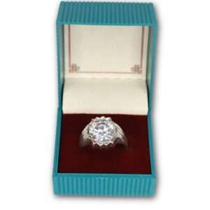 Cz Gem Stone Ring, (CODE : VSNCGSR019), Colour White, 925 Sterling Silver.