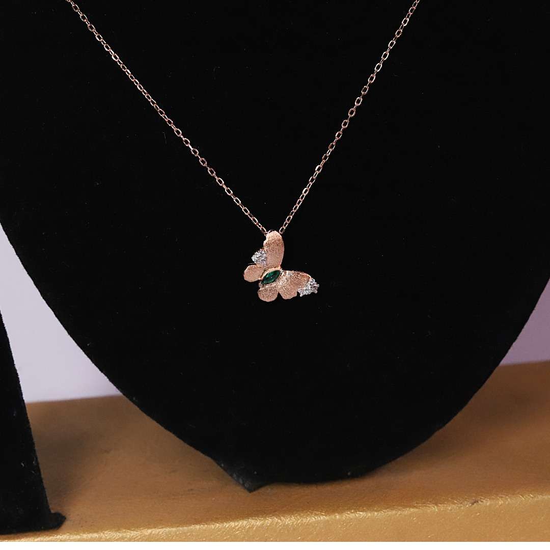 Women`s Rose Goid (CODE:VSNCRGCSE007) Chain With Earring, S925 Sterling Silver. - Image 2