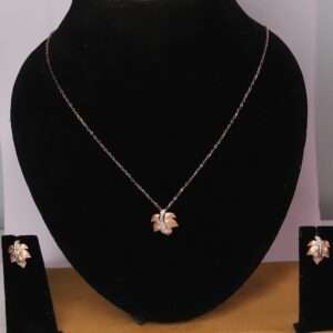 Women`s Rose Goid (CODE:VSNCRGCSE002) Chain With Earring, S925 Sterling Silver.