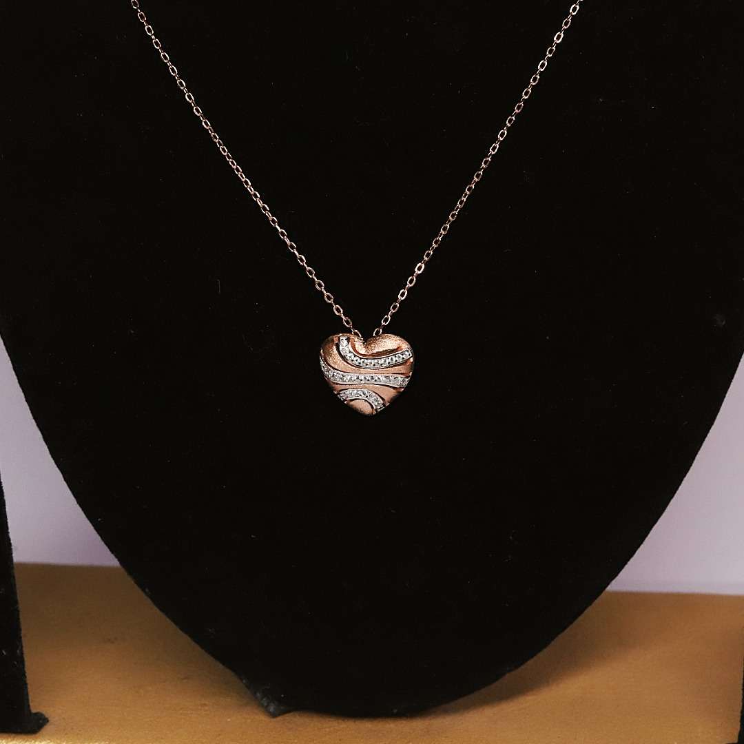 Women`s Rose Goid (CODE:VSNCRGCSE014) Chain With Earring, S925 Sterling Silver. - Image 2