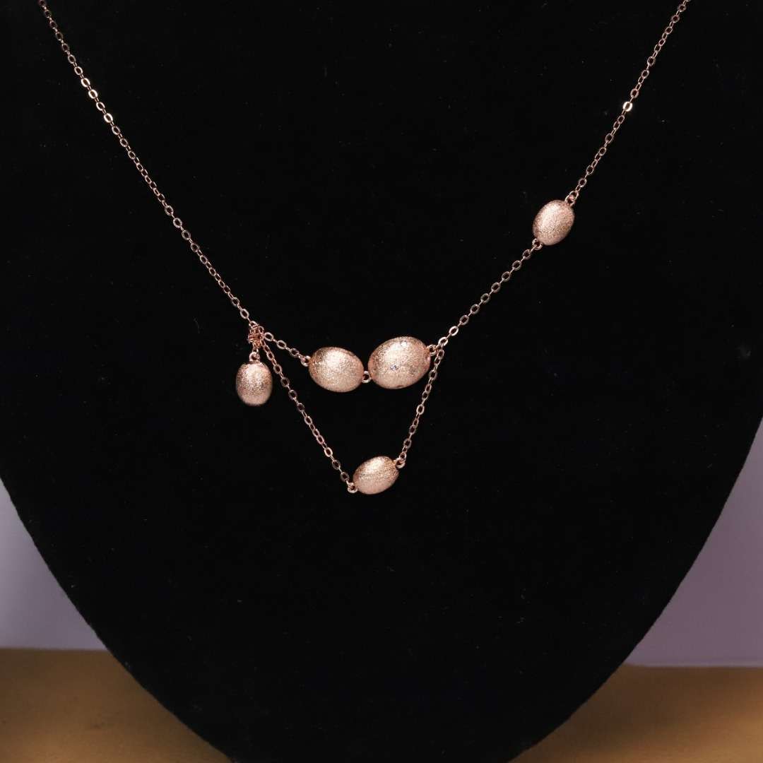 Women`s Rose Goid (CODE:VSNCRGCSE012) Chain With Earring, S925 Sterling Silver. - Image 2