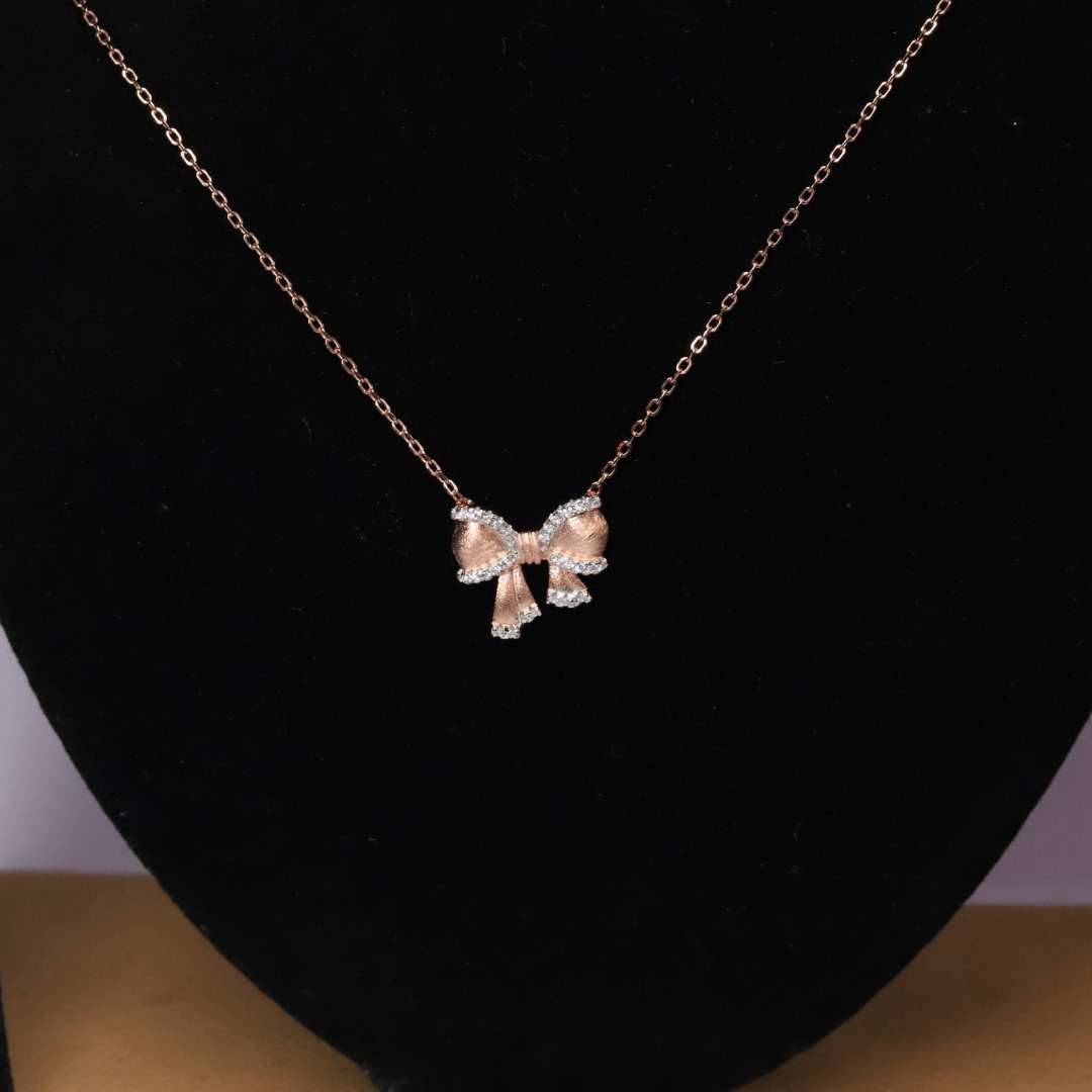 Women`s Rose Goid (CODE:VSNCRGCSE005) Chain With Earring, S925 Sterling Silver. - Image 2