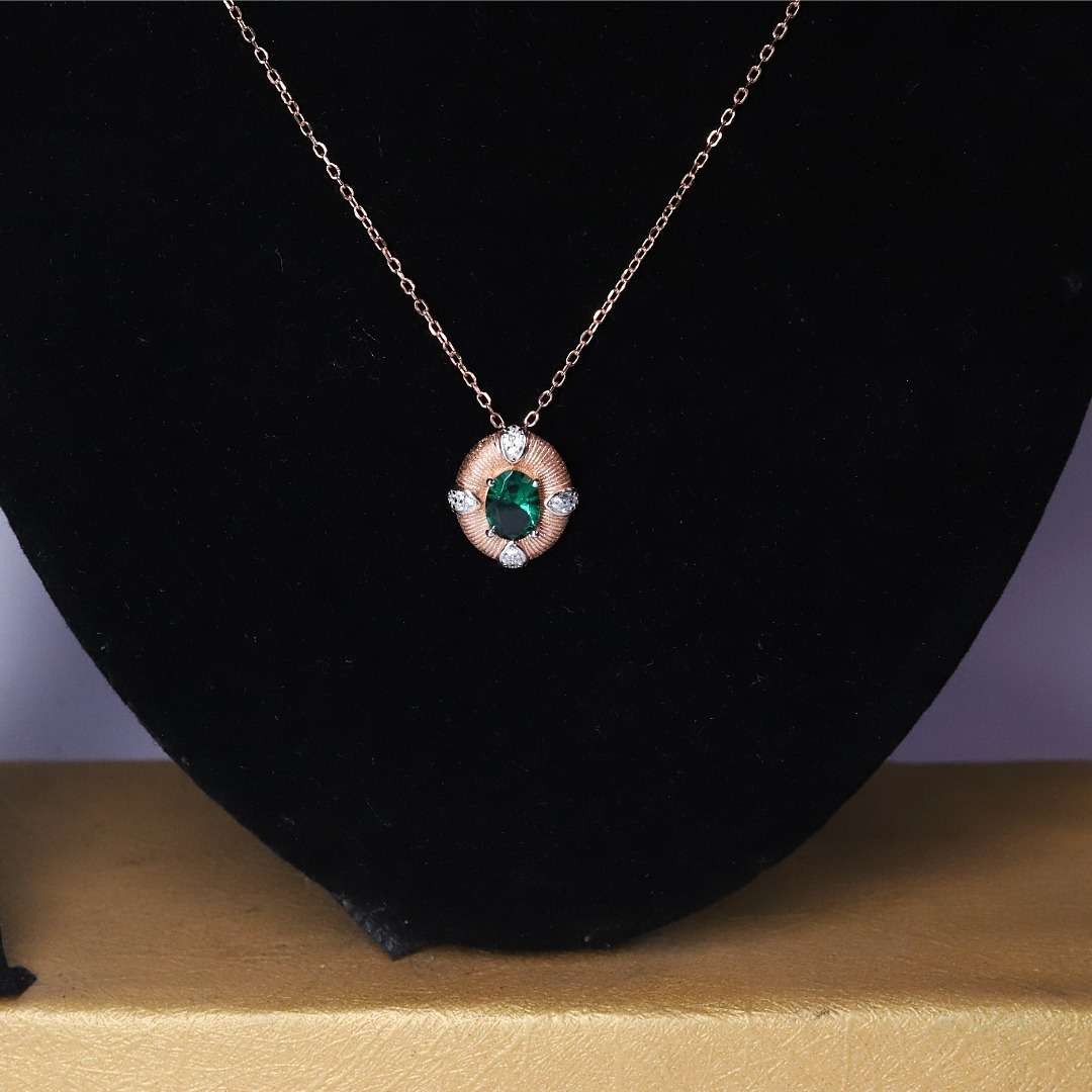 Women`s Rose Goid (CODE:VSNCRGCSE008) Chain With Earring, S925 Sterling Silver. - Image 2