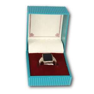 Cz Gem Stone Ring, (CODE : VSNCGSR010), Colour Orange, Silver.